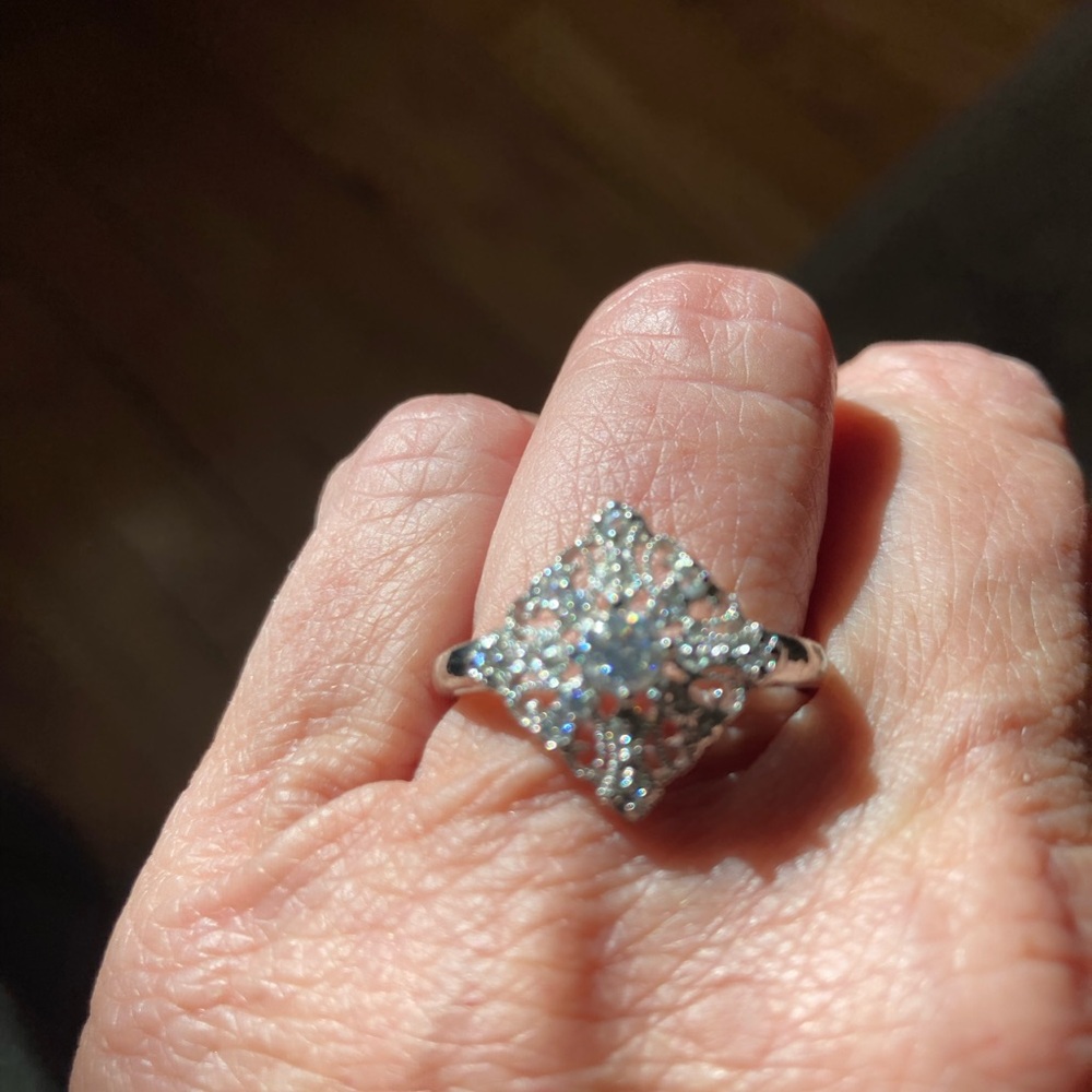 - Stunning Filigree Ring - Solid Sterling Silver … - image 5